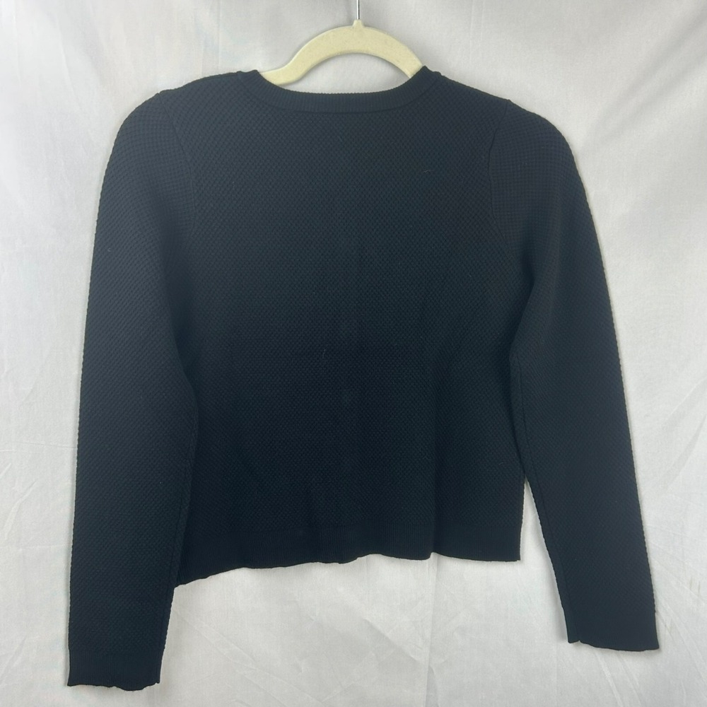NEW Milly Minis Textured Cardigan Sweater Girls 14 Crew Neck Long‎ Sleeves Black - Picture 7 of 7
